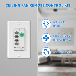 Phổ ABS quạt trần điều khiển từ xa tường chuyển đổi Kit với 6 thiết bị chuyển mạch 120V/220V Khả năng tương thích cho uc9050t người hâm mộ - Product Image 2