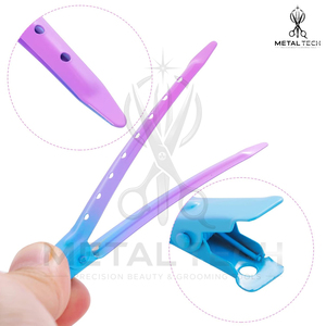 Premium Gradient Color Hairdresser Sectioning <b>Clips</b> Non-Slip Stainless Steel Duckbill <b>Hair</b> Pins Set for Salon <b>Hair</b> Styling Tools - Product Image 3
