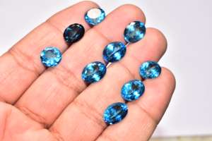 Topacio Azul de Londres de Calidad Premium, Cabujón Calibrado para Joyería - Product Image 4