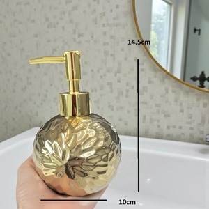Lavish Gold Metal <b>Soap</b> Dispenser Pump Bottle Ideal For Events Use <b>Guest</b> Rooms And Hotel Washrooms Or Luxury Bathroom Decor - Product Image 3