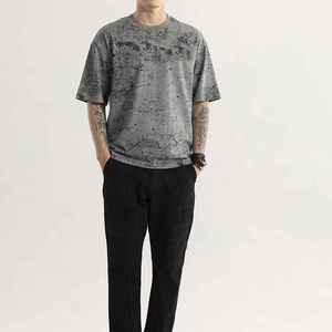 เสื้อยืดคอกลมผู้ชายผ้าฝ้ายแท้ 100% ซักกรดและฟอกสีด้วยแสงแดด ดีไซน์คอวี ระบายอากาศได้ดี มีสไตล์ ราคาถูก ขายส่ง ราคาแข่งขัน - Product Image 6