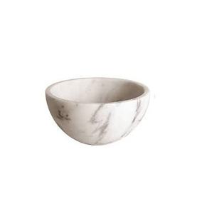 Bol en marbre artisanal de forme ronde en pierre blanche, nouveau design, pour servir les aliments, pour usage artisanal - Product Image 1