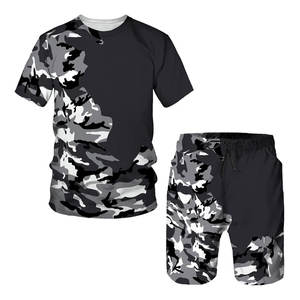 Conjunto Deportivo de Verano para Hombre 2026, Camuflaje, Sublimado, Transpirable, de Secado Rápido, Camiseta y Pantalones Cortos, Ropa Deportiva Informal para Gimnasio - Product Image 4