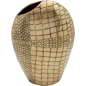 Vase de table en aluminium motif pierre bronze antique Art Déco The Metal Wave pour la décoration de la maison et du bureau avec base antidérapante - Product Image 6