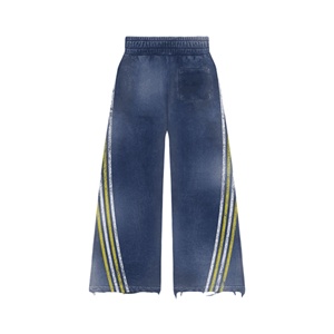 Ensemble de survêtements vintage surdimensionnés avec broderie personnalisée, patchs appliqués, imprimés, effet délavé, comprenant un sweat à capuche zippé et un pantalon de survêtement - Product Image 6