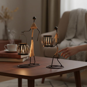 Lampe chauffe-cire écologique en métal sans fumée pour fondre la cire - Product Image 4