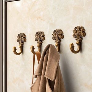 Crochets muraux décoratifs en laiton vintage, porte-manteau en métal résistant à la rouille, fixation murale pour salle de bain, style classique - Product Image 5