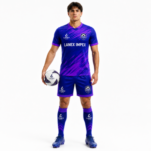 Ensemble d'uniformes de football personnalisés pour équipes, maillot de football noir premium, shorts, kit sportif pour hommes adultes, sublimation personnalisée, séchage rapide - Product Image 2