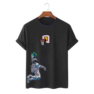 Camisetas de Hombre de Alta Calidad, Corte Regular, Impresión Digital, Diseño Sólido, Mezcla de Poliéster y Algodón, Transpirables, de Secado Rápido y Ecológicas - Product Image 4