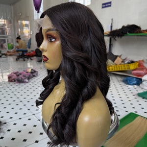 Perruques de vrais cheveux pour femmes noires Perruques de vrais cheveux vente chaude couleur personnalisée vente chaude dentelle 360, vague profonde ou texture droite - Product Image 3