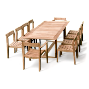 Modern Minimalist Design Patio Dining Wood Furniture Set with Durable Material For Home Furniture Decoration and <b>Garden</b> - Product Image 1