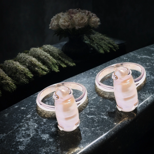 Elegante Perla Natural Biwa Hecha a Mano con Plata de Ley 925, Piedra Preciosa de Grado Étnico, Talla Estadounidense 9.5 para Compromiso y Boda - Product Image 2