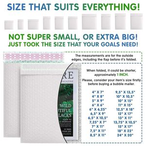 Bollettini bianchi a bolle 6.5X9 pollici 1500 buste imbottite impermeabili per oggetti fragili borse per spedizione con cuciture durevoli - Product Image 4