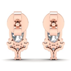 REYES - Pendientes de Plata de Ley 925 con Moissanita, Diseño Moderno, Joyería Fina para Mujer, Regalo de Aniversario de Lujo - Product Image 4