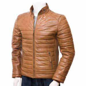 Top Quality Genuine <b>Leather</b> Sheep Skin High Street Fashion Puffer <b>Leather</b> <b>Jacket</b> for Winter Season <b>Long</b> Sleeve <b>Jacket</b> for Men - Product Image 3