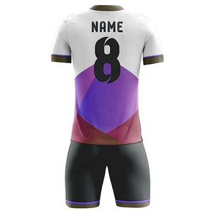 Maillot de football pour homme, vert, à motif géométrique, manches courtes, col en V, respirant, en polyester, avec numéro et nom, à vendre - Product Image 6
