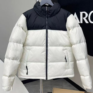 Custom <b>Winter</b> Warm Puffer Jacket Wholesale OEM ODM Factory Stand Collar Two Tone Casual <b>Thick</b> Outerwear Down <b>Coat</b> For Men - Product Image 3
