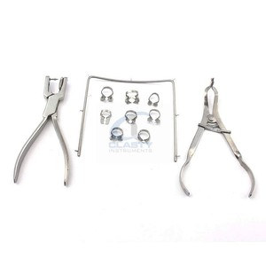 Kit de Dique de Goma Dental Manual de Acero Inoxidable Reutilizable, Set de Instrumentos de Ortodoncia para Cirugía Oral Hospitalaria, Herramientas CE ISO OEM - Product Image 2