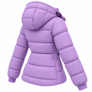 Chaqueta Acolchada Personalizada para Mujer, Ropa de Invierno, Chaqueta con Capucha, Chaqueta Acolchada con Cuello Alto, Color Sólido, Chaqueta Acolchada Personalizada para Mujer - Product Image 6