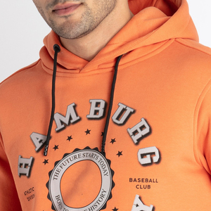 Sudadera con Capucha para Hombre, Diseño Personalizado con Logotipo Frontal, 100% Algodón, Felpa, Corte Holgado, con Bolsillos, para Invierno, Venta al Por Mayor - Product Image 2