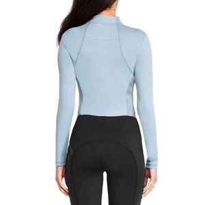 Lightweight Moisture Wicking Trending Equestrian Top Breathable Stylish Stretch Fabric Horse Riding Athletic Women Base Layer - Product Image 2