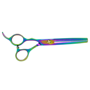 Ciseaux de coiffure Cobalt à dents 32 en acier inoxydable pour effilage des cheveux, usage manuel, pour salons de beauté et usage domestique, finition plasma - Product Image 3
