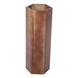 Porte-parapluie en bois de pin conçu par des artisans avec motif floral |   Vente en gros - Product Image 6