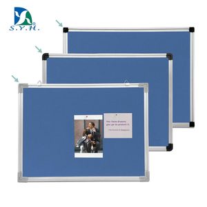 Tablero de anuncios de franela azul SYH con marco de aluminio para uso como tablero de mensajes - Product Image 5
