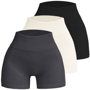 Shorts de Yoga de Cintura Alta para Mujer, Sin Costuras, Elásticos, para Fitness, Entrenamiento, Running, Gimnasio, Ropa Deportiva, Transpirables, de Secado Rápido, con Diseño de Control de Abdomen - Product Image 1