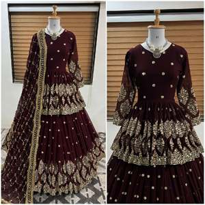 Beautiful Wedding Apparel Elegant Party Wear <b>Top</b> Lehenga with Dupatta - Product Image 6