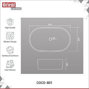 Huge Demanded Premium Quality Bathroom Usage Ceramic Sanitary Ware Modern Design <b>Table</b> Top Hand Wash Basin Sink - Product Image 3