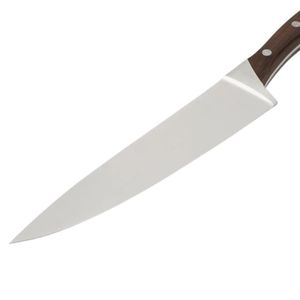 Cuchillos de cocina Silver Blade con mango de madera marrón, diseño de triple remache y punta afilada para cortar y preparar alimentos - Product Image 6