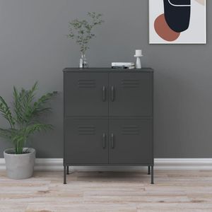 Armoire de rangement en acier anthracite 31,5''x13,8''x40'' pour boîtes de papier et de médias - Product Image 1