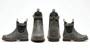 Botas de Moto de Cuero Genuino de Último Diseño, Estilo Vintage Casual con Hebilla y Correa, Duraderas para Exteriores, Antideslizantes, para Trabajo y Conducción, Impermeables y con Buen Agarre - Product Image 3