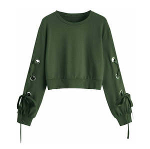 Cuello alto de mujer de alta calidad, cremallera, corto, sudaderas con capucha para mujer, conjunto de sudaderas con Top corto, nuevo diseño de algodón suave - Product Image 2