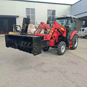 Сельскохозяйственный колесный сельскохозяйственный трактор мощностью 70 л.с. с гидравлическим снегоочистителем в передней части погрузчика или типа PTO - Product Image 2