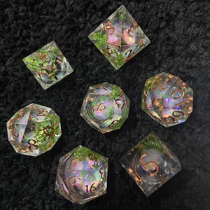 Ensemble de dés en résine de moulage avancé, dés polyédriques en résine de haute précision pour les jeux de rôle D&D, équipement de jeu de table, fournitures de dés - Product Image 1