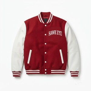 Veste universitaire en laine surdimensionnée pour homme Hawk Eye Sports, style streetwear, hiver, boutonnée, grande taille, séchage rapide, devant - Product Image 6