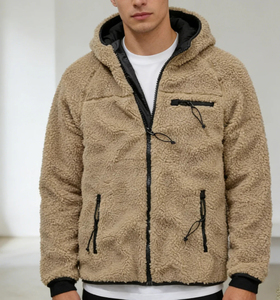Chaquetas de lana polar ecológicas de gran tamaño con cuello alto, gruesas, reversibles, con bolsillos superiores, cálidas y sólidas para primavera - Product Image 3