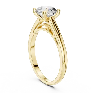 Bague Solitaire Carrée Moderne 2 carats Diamant de Laboratoire Taille Princesse Quatre Griffes en V Tige Fine Or Personnalisé Bijoux de Mariage - Product Image 6