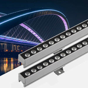 Projecteur linéaire LED en aluminium étanche IP65 RGB DMX512 5000K Ra90 avec garantie de 2 ans, lumière murale dimmable - Product Image 6