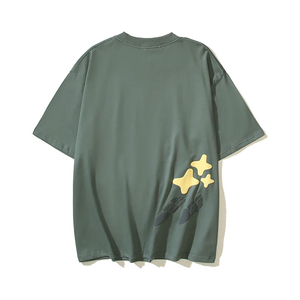 T-shirt imprimé en relief avec paillettes, fabriqué au Pakistan, prix de gros, design de logo personnalisé, t-shirt imprimé en relief pour hommes - Product Image 3