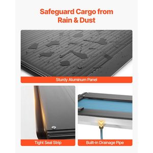 Copertura Rigida Retrattile per Ford F-150 Crew Cab 2009-2024, 5.5 ft, con Tubo di Drenaggio Integrato - Product Image 5