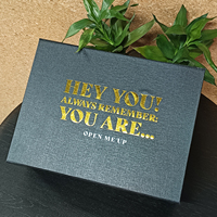 Boîte Cadeau Magnétique Noire de Luxe Personnalisée, Impression de Logo, Carton Rigide Pliable, Emballages en Papier Pliant