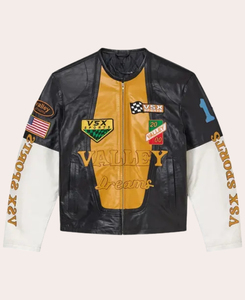 Chaqueta Varsity Informal de Lona, Último Modelo, OEM, para Invierno, con Parche de Chenilla Bordado en la Parte Delantera, Impermeable, Transpirable y Resistente al Viento, Estilo Mandarín - Product Image 2
