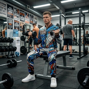 Conjunto Deportivo de 2 Piezas con Estampado Gráfico de Anime, Chaqueta con Cierre Completo y Pantalones a Juego, Ropa Urbana Unisex de Invierno, Venta al Por Mayor, Logotipo Personalizado - Product Image 6