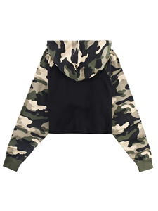 Nueva Llegada: Sudaderas con Capucha para Mujer, Manga Corta, Estilo Crop Top, Térmicas, para Otoño e Invierno, Estampadas, Estilo Casual, 100% Algodón - Product Image 3