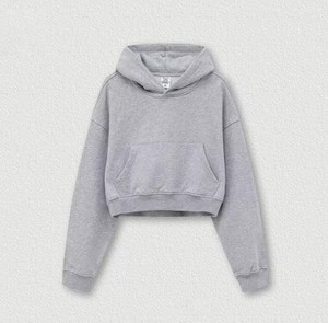 <b>Women's</b> <b>White</b> Boxy Anti-pilling Letter Print <b>Hoodie</b> Cotton Knitted Casual Sweatshirt Pockets Autumn Style Regular Sleeve Solid - Product Image 5
