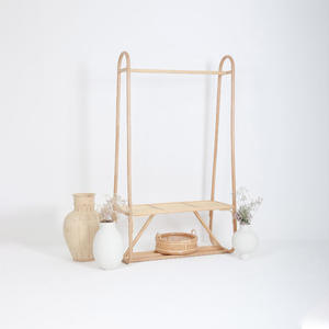 Accesorios para el hogar, percheros colgantes de ratán para ropa, perchero ecológico con estante de almacenamiento - Product Image 6