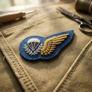 RAF PARA WINGS 1000023 High Quality Lace HAND Embroidered Patch <b>Sew</b>-On Fabric Badge Circular Luxury Design for Garment - Product Image 4